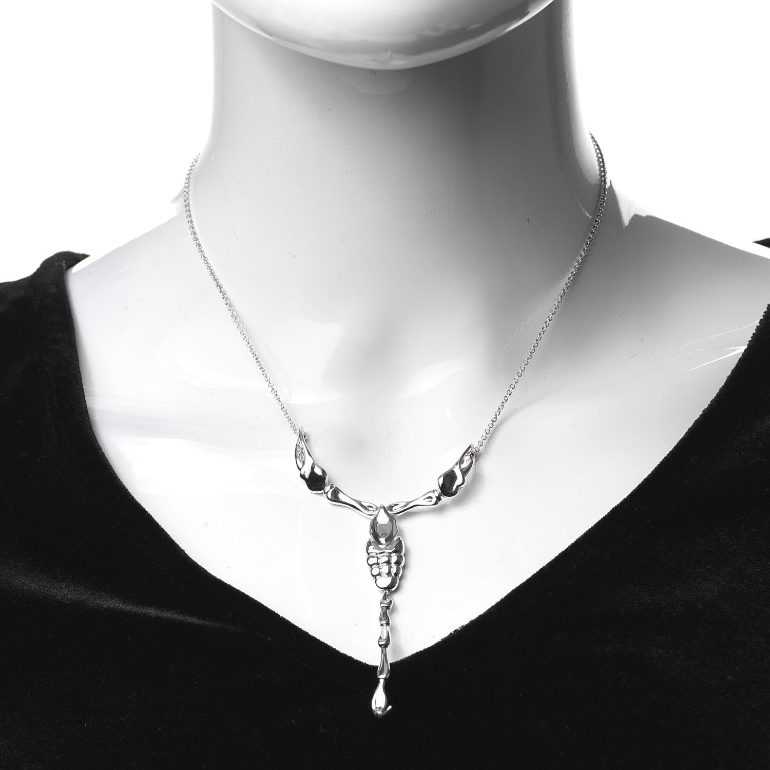 Tiffany Sterling Silver Elsa Peretti Scorpion Pendant Necklace 2 of 7