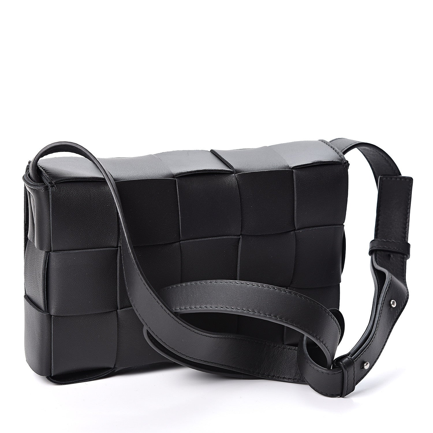 Bottega Veneta Nappa Maxi Intreccio Cassette Bag Black 2 of 10