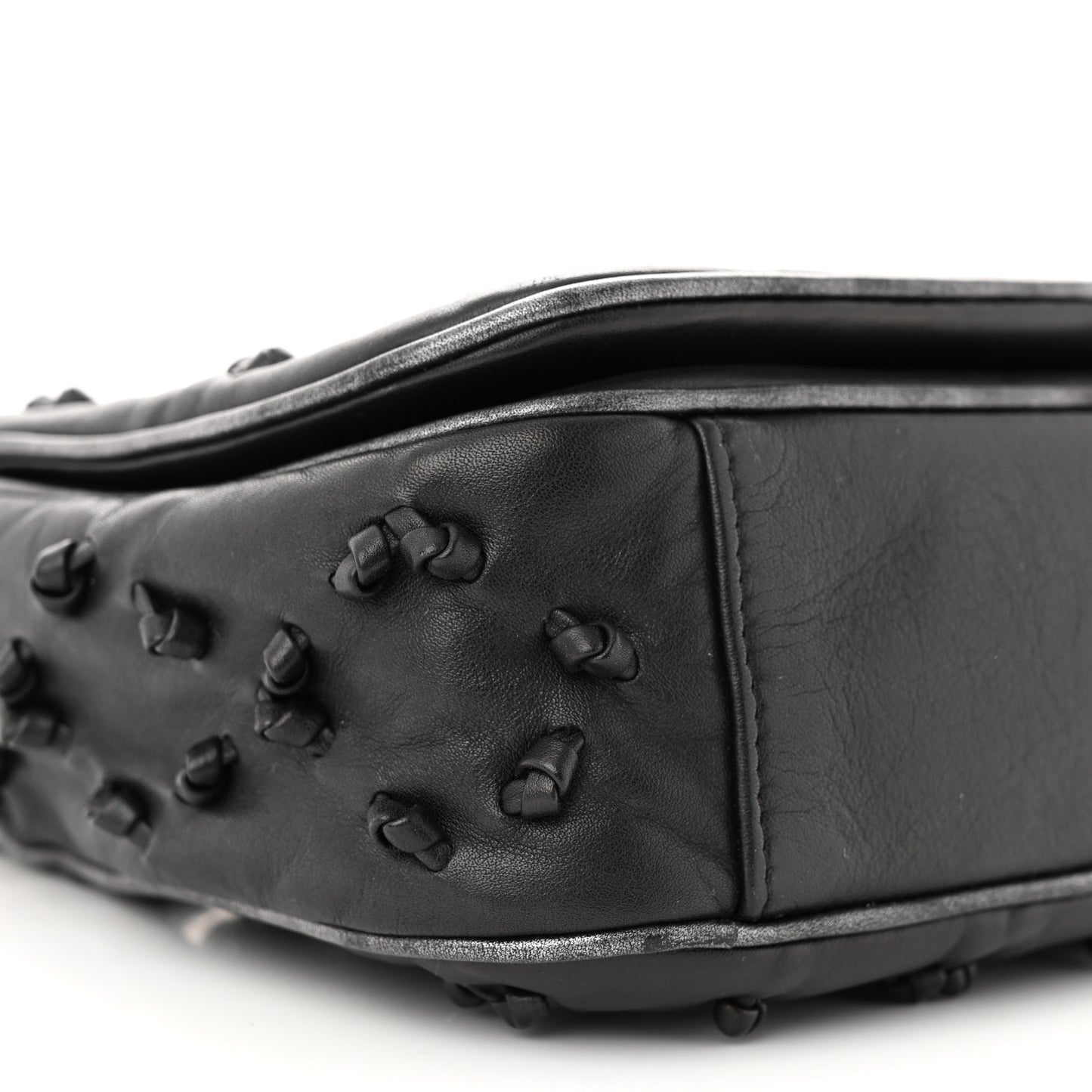 Lambskin Chic Knot Flap Black