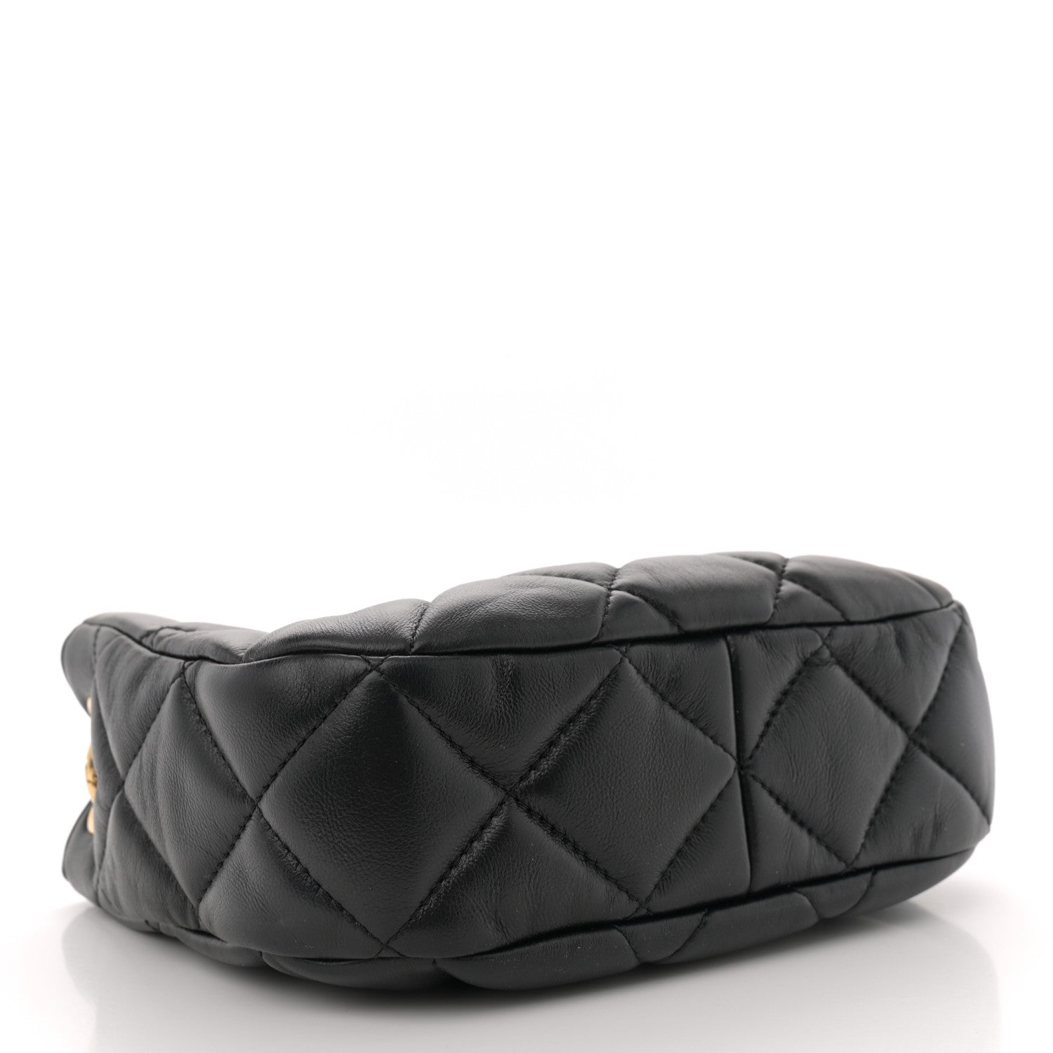 Chanel Lambskin Quilted Small Chain Hobo Black 4 of 10