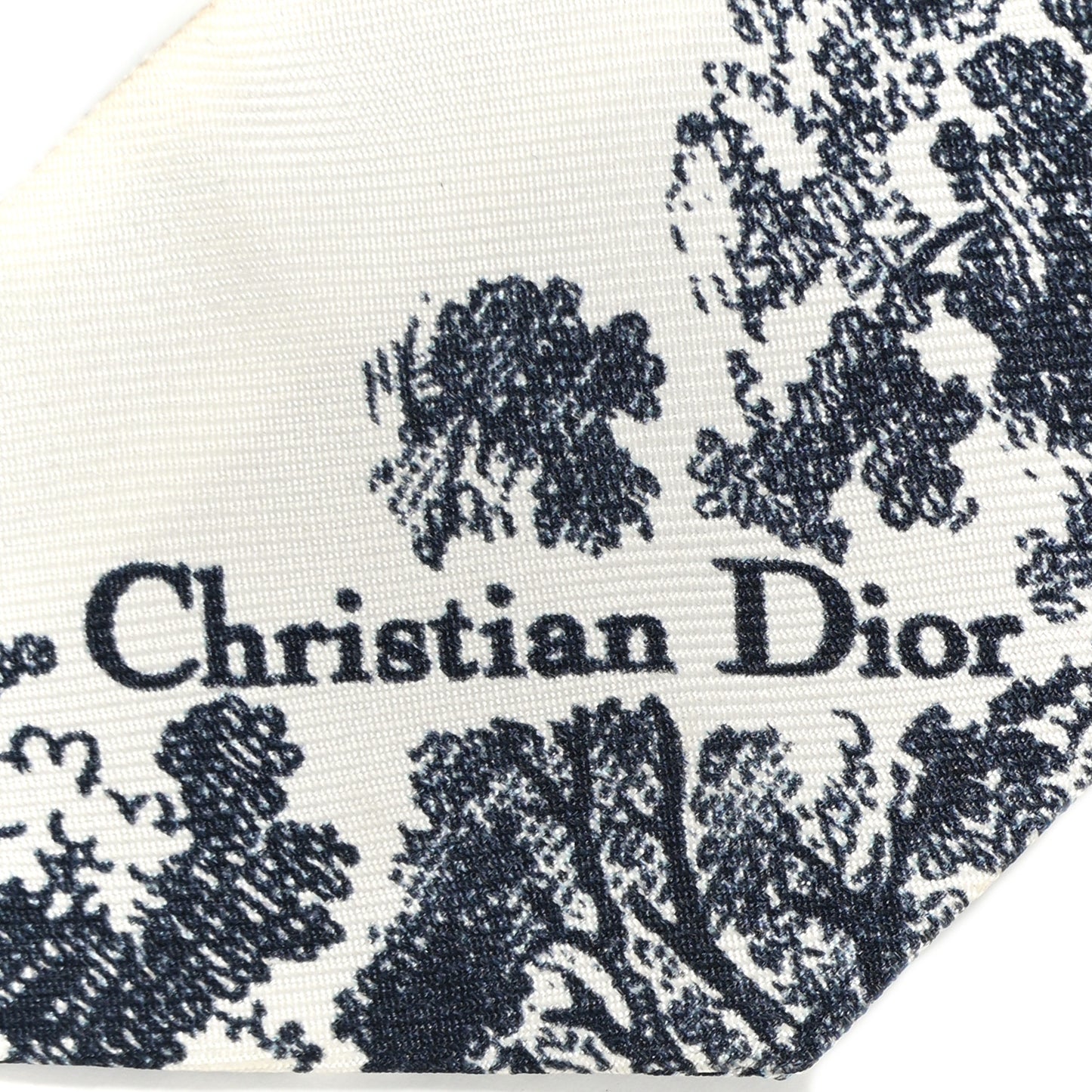 Silk Toile De Jouy Mitzah Scarf White