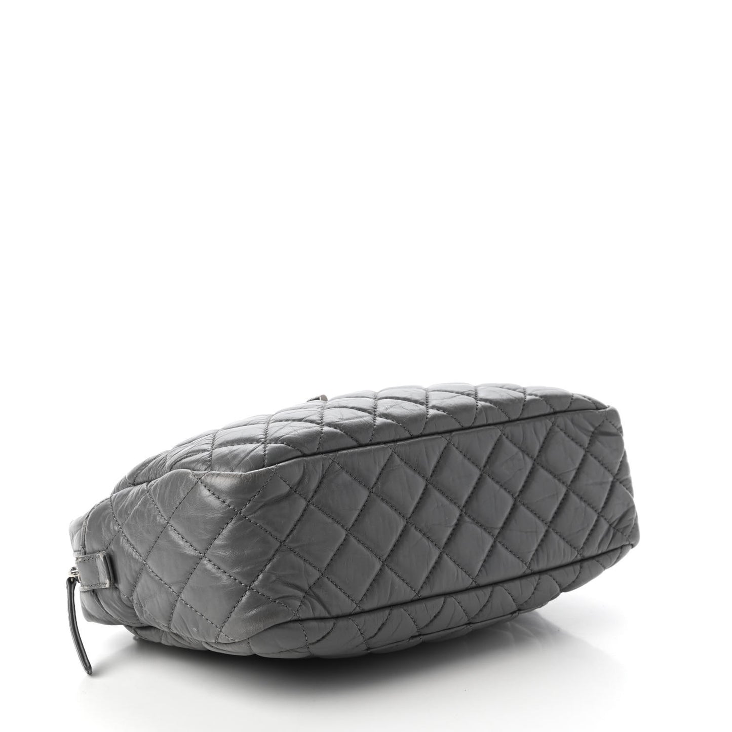 Aged Calfskin Quilted Medium Reissue Camera Case Grey