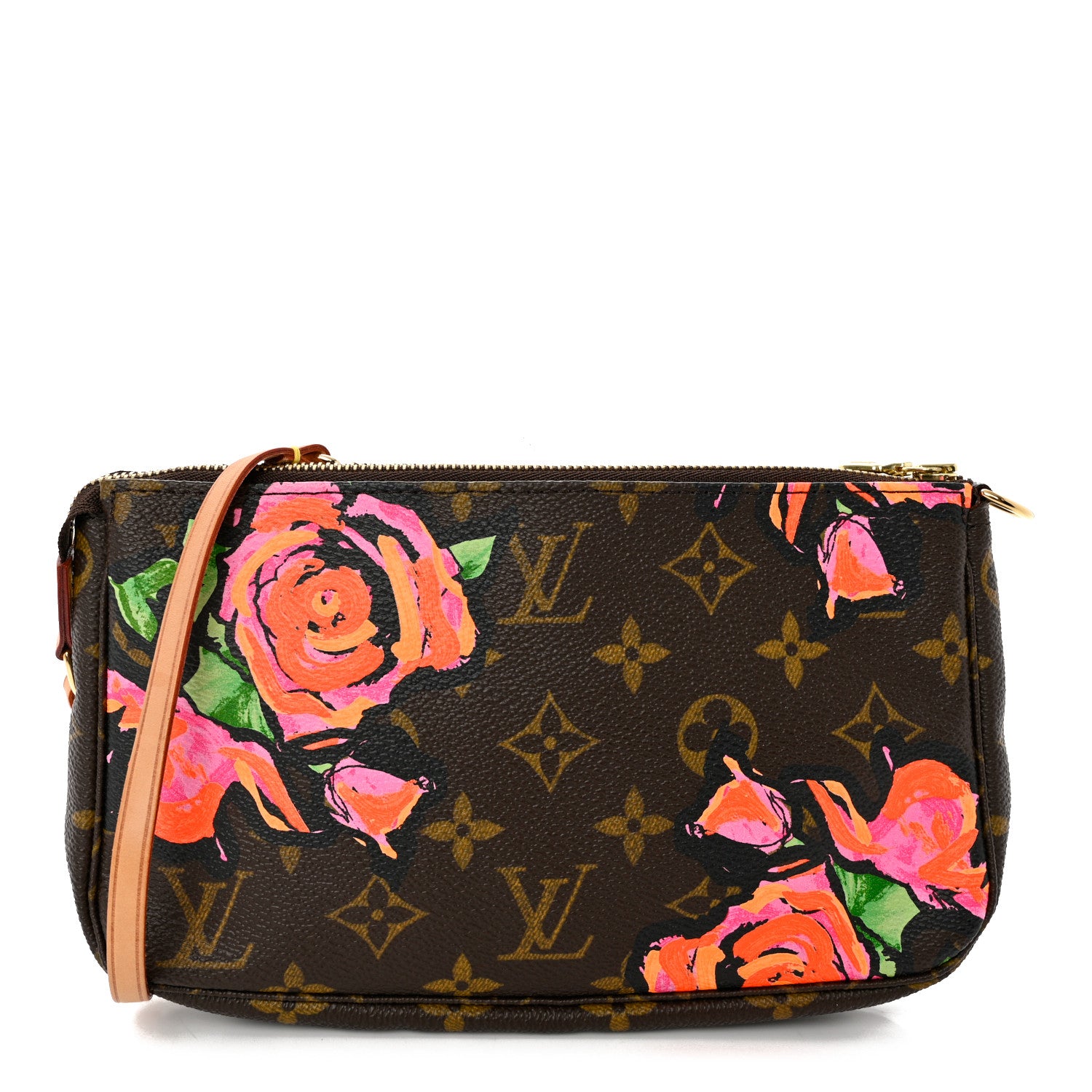 Louis Vuitton Monogram Roses Pochette Accessories Long Strap 1 of 8