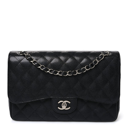 Chanel Caviar Quilted Jumbo Double Flap Black 1 of 11