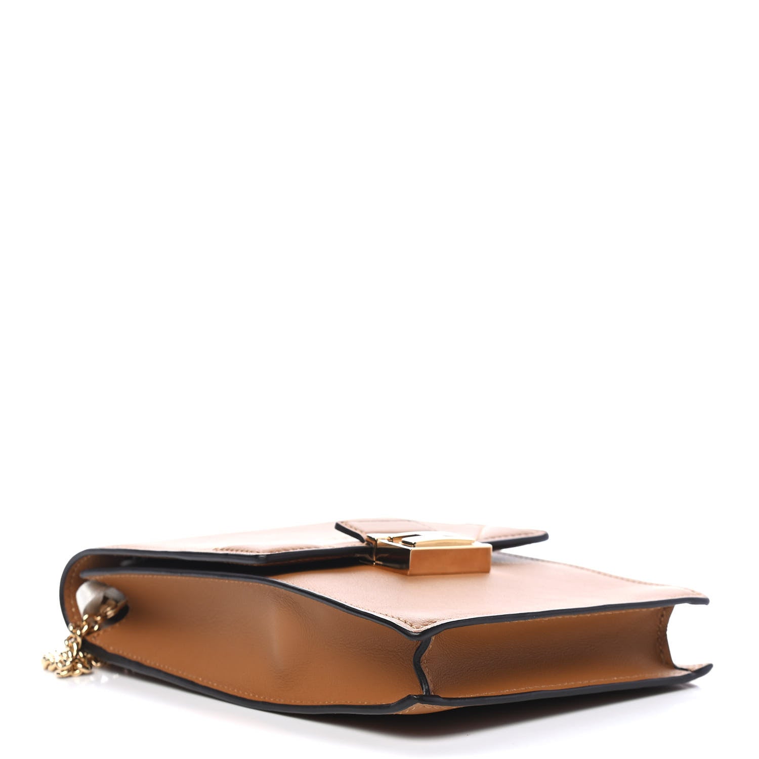 Fendi Vitello Grace Matte Kan U Vertical Wallet On Chain Nocciola 4 of 9