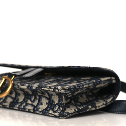 Christian Dior Oblique Saddle Belt Bag Blue 9 of 9