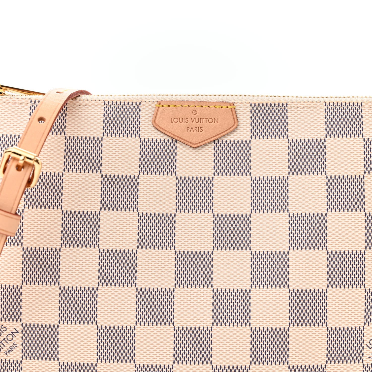 Louis Vuitton Damier Azur Double Zip Pochette 9 of 11