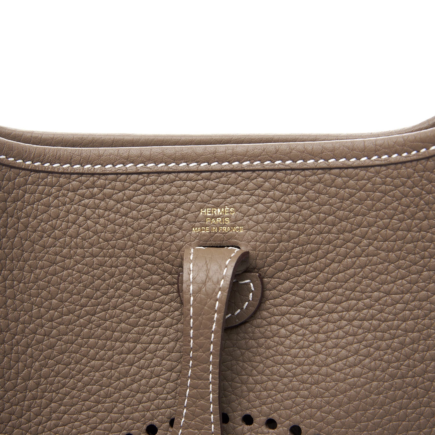 Hermes Taurillon Clemence Amazone Evelyne TPM Etoupe Bleu Indigo 8 of 10