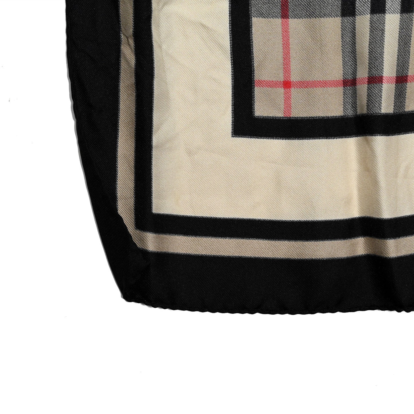 Silk Vintage Check Icon Stripe TB Monogram Print Scarf Archive Beige