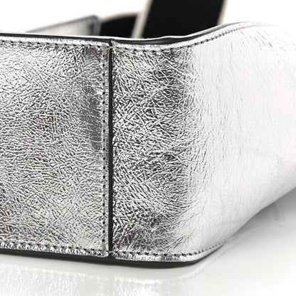 Stella McCartney Metallic Eco Alter Nappa Embroidered Logo Stonewall Crossbody Bag Silver 10 of 14