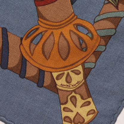 Hermes Cashmere Silk Etendards et Bannieres Scarf 90 6 of 10
