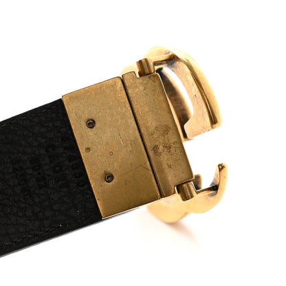 Gucci Calfskin Double G Reversible 37mm Belt 80 32 Black Cocoa 6 of 8