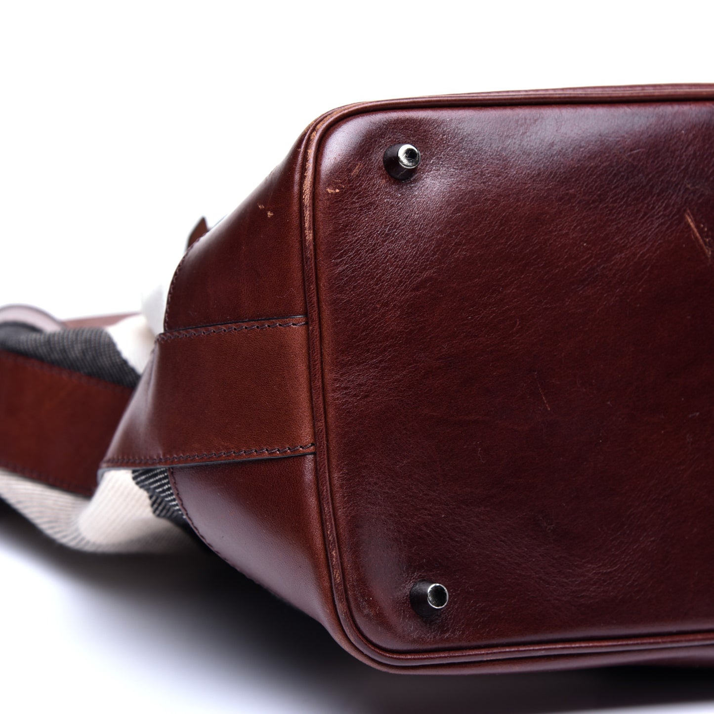 Canvas Mega Check Hobo Brown