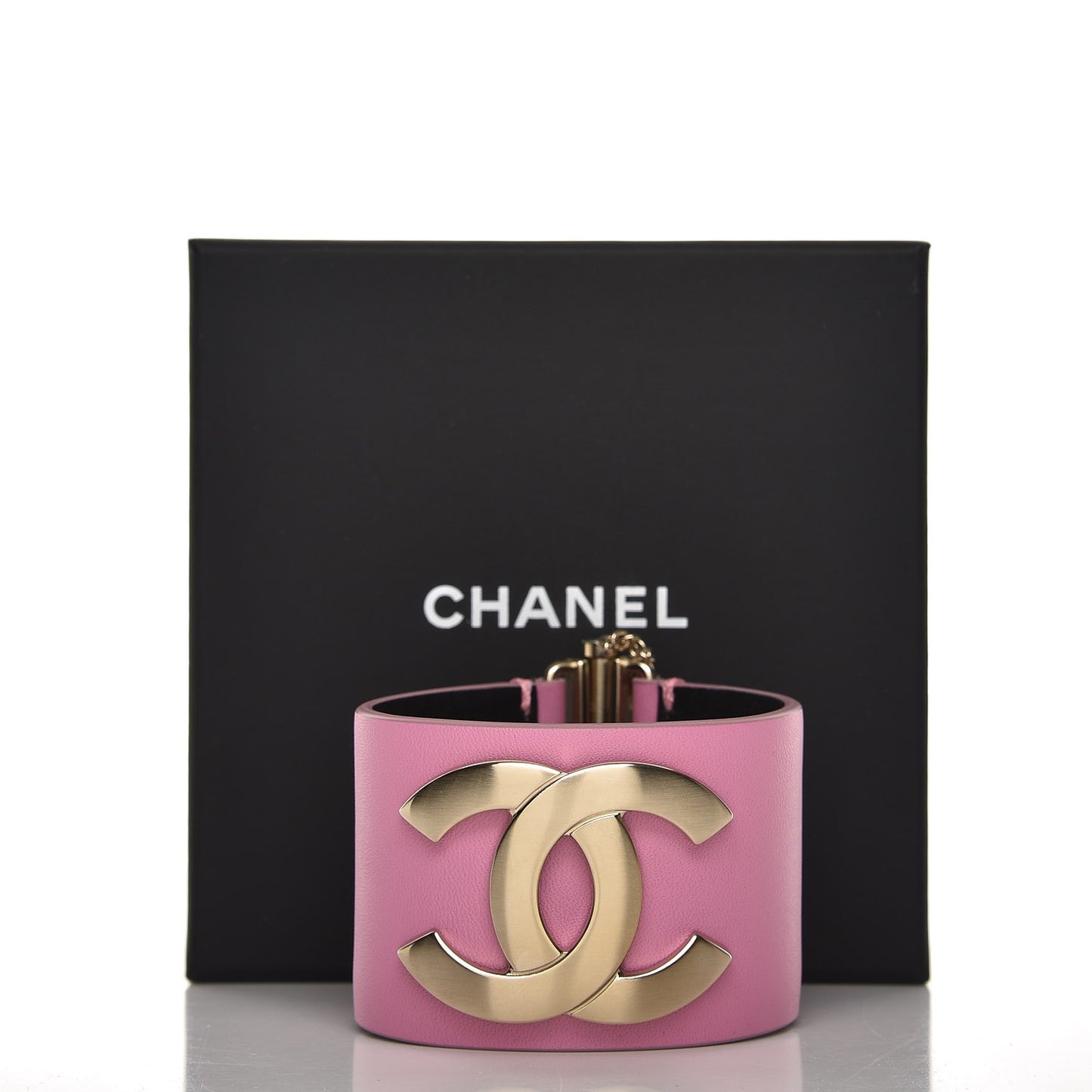Calfskin CC Wide Cuff M Pink