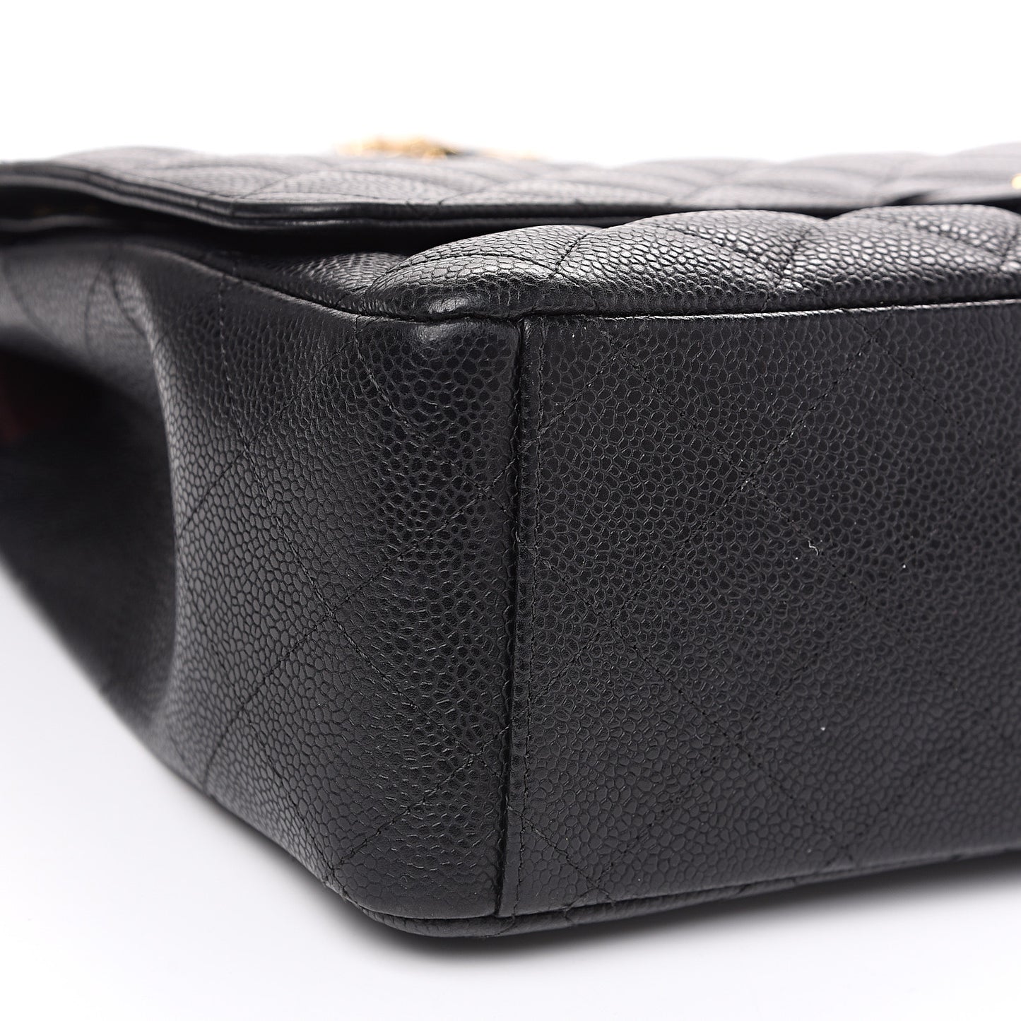 Caviar Quilted Maxi Double Flap Black