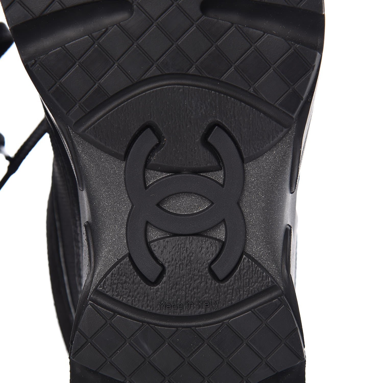 Chanel Toile Suede Calfskin CC Sneakers 35.5 Black 8 of 9