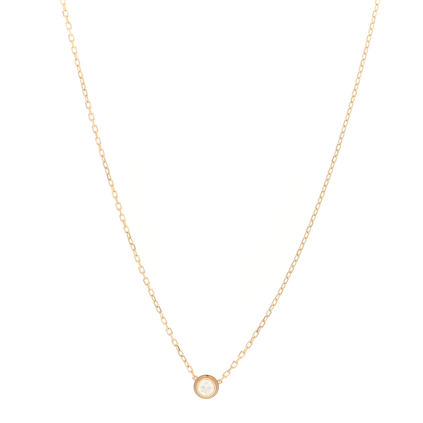 18K Yellow Gold Diamond LM D'Amour Pendant Necklace