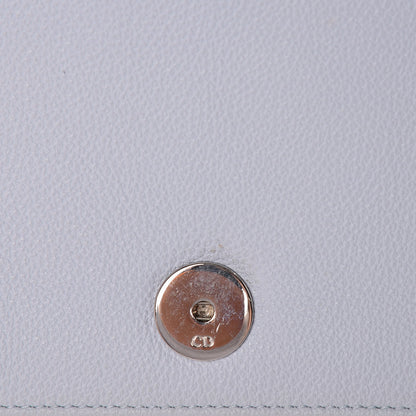 Christian Dior Grained Calfskin Diorama Wallet on Chain Pouch Light Blue 11 of 18