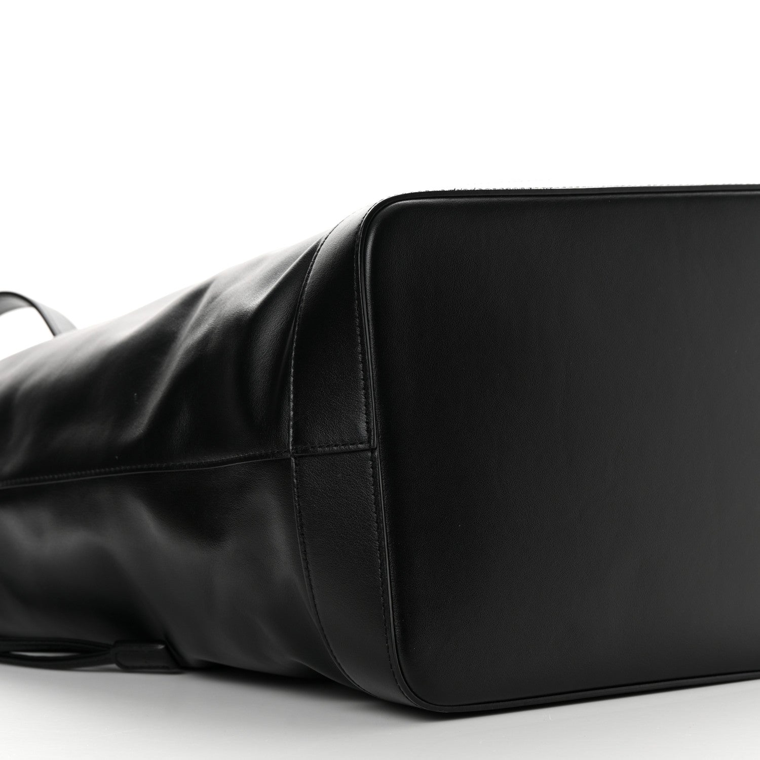 Saint Laurent Calfskin Debossed Teddy Shopping Bag Black 9 of 10