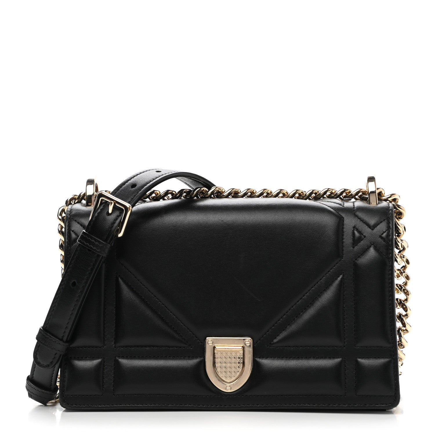 Christian Dior Lambskin Medium Diorama Flap Bag Black 1 of 13