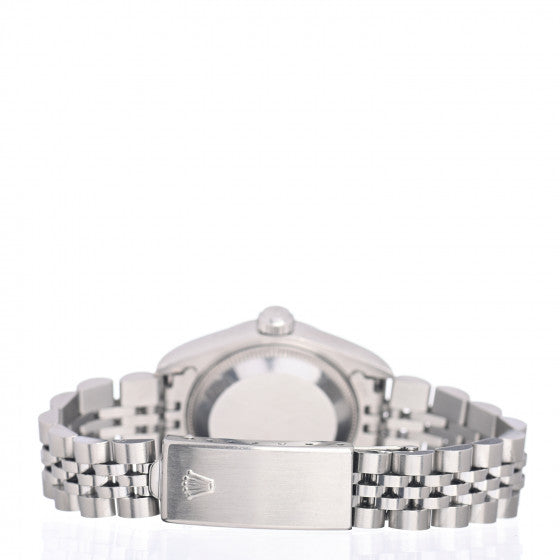 Rolex Stainless Steel 18K White Gold Diamond 26mm Oyster Perpetual Datejust Watch Silver 69174 3 of 4