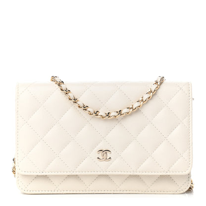 Chanel Caviar Quilted Wallet On Chain WOC White 1 of 10