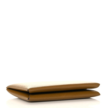 Hermes Madame Calfskin Calvi Card Case Bronze Dore 4 of 8