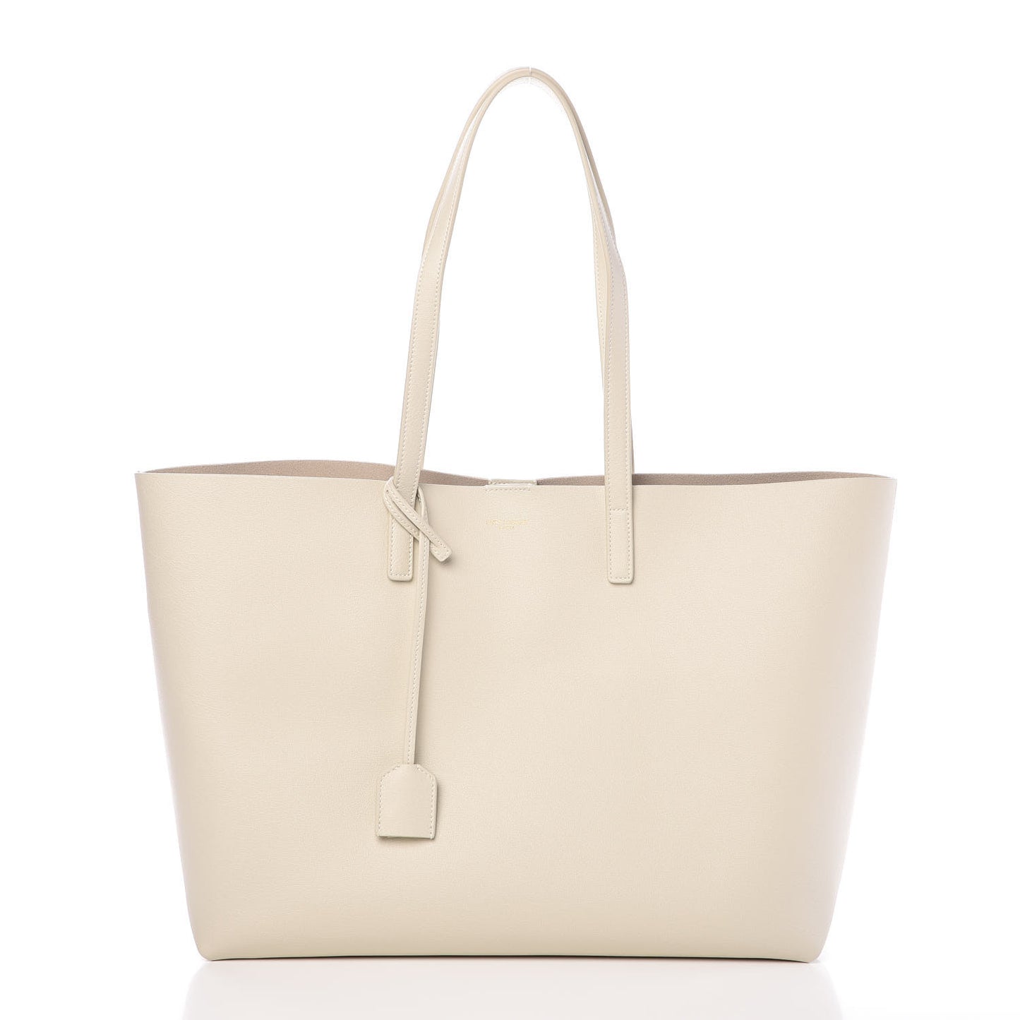 Calfskin Large Shopping Tote Crema Soft