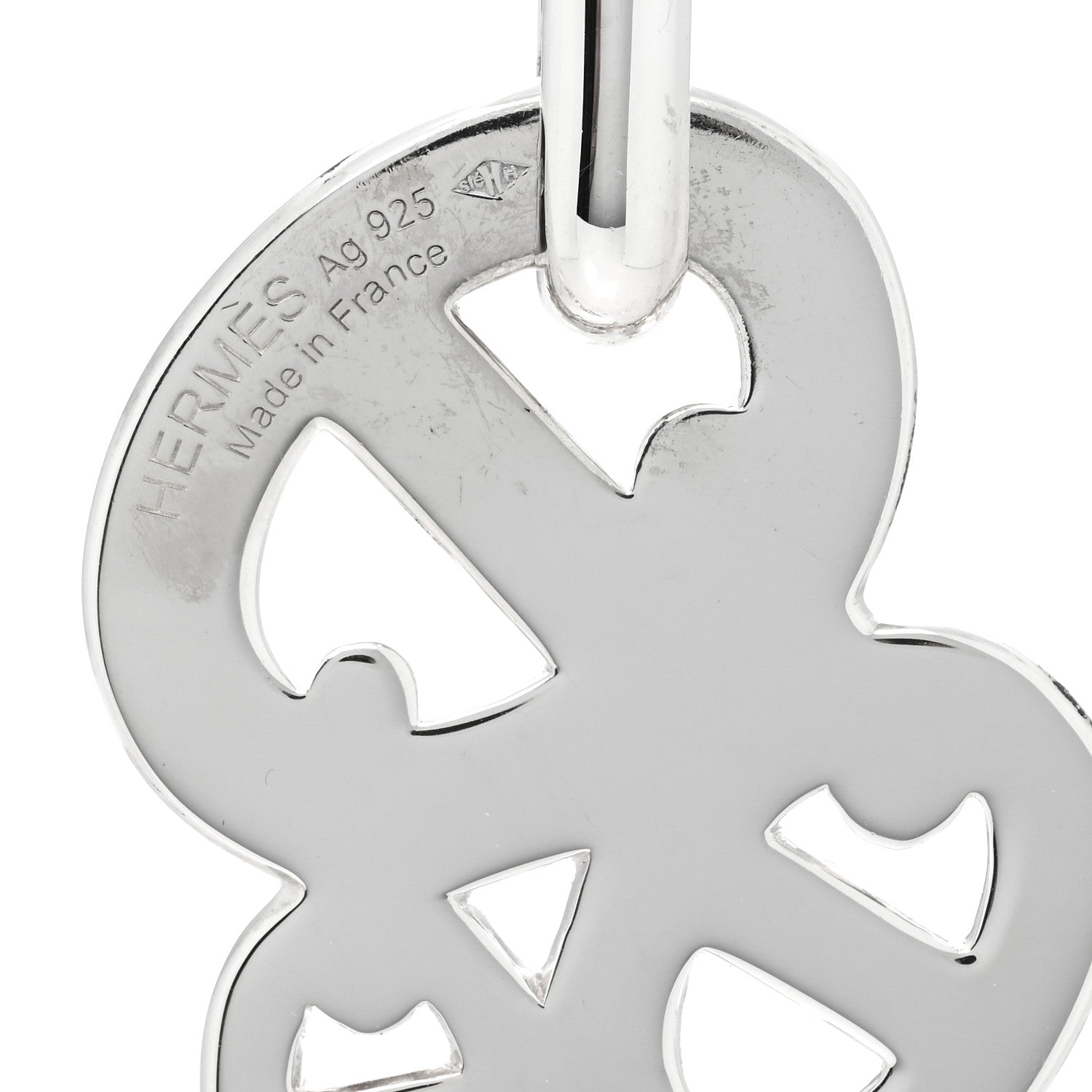 Hermes Sterling Silver Amulette Chaine d'Ancre Enchaine Pendant Necklace 5 of 5