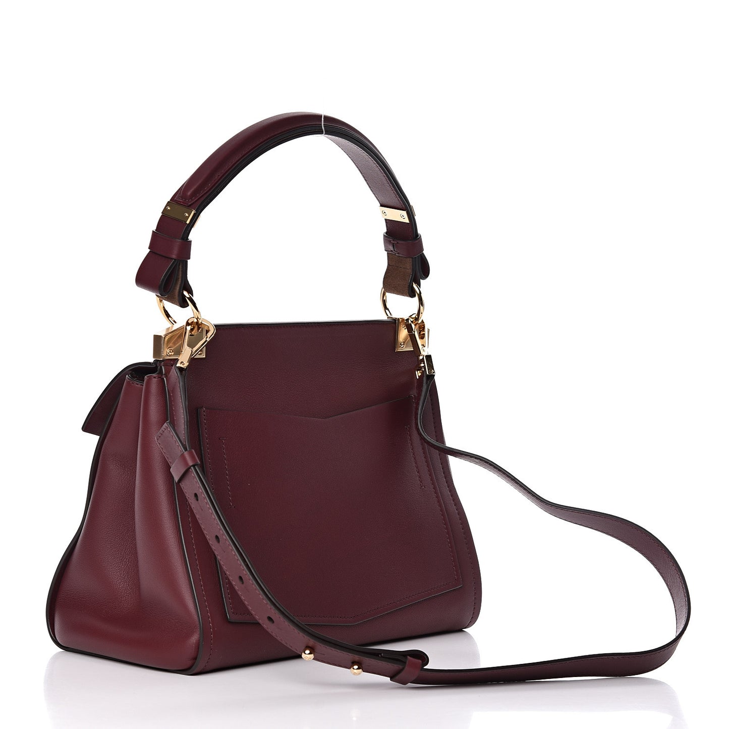 Calfskin Small Mystic Shoulder Bag Aubergine