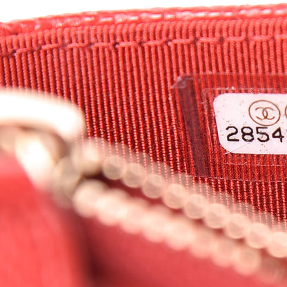 Chanel Caviar Quilted CC Zip Card Holder Red 7 of 8