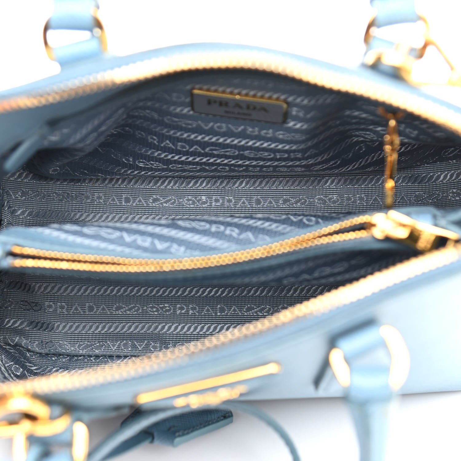 Prada Saffiano Lux Small Promenade Tote Aviazione 4 of 11