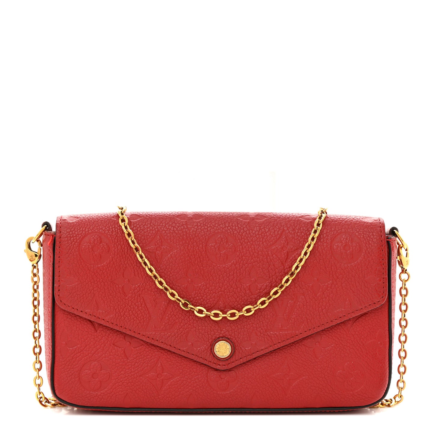 Empreinte Pochette Felicie Chain Wallet Scarlet