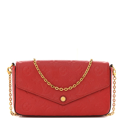 Louis Vuitton Empreinte Pochette Felicie Chain Wallet Scarlet 3 of 14