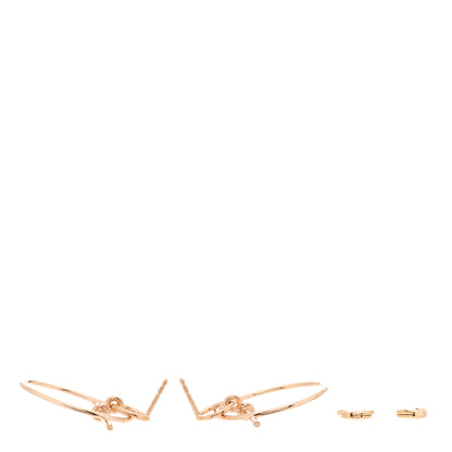 Hermes 18K Rose Gold PM Loop Earrings 2 of 5
