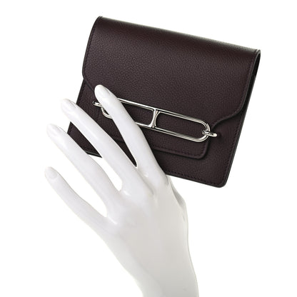 Hermes Evercolor Bi-Color Roulis Slim Wallet Rouge Sellier 2 of 7