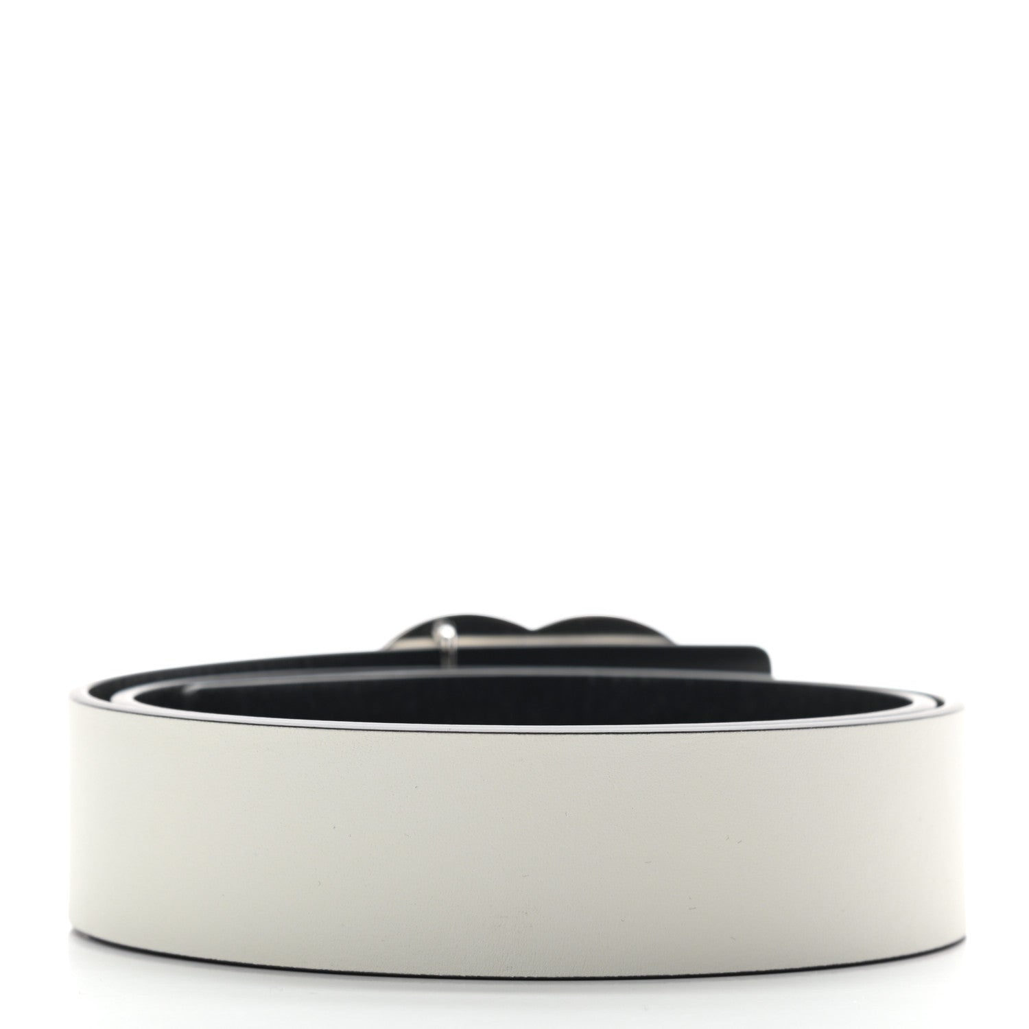 Chanel Calfskin CC Reversible Belt 85 White Black 2 of 4