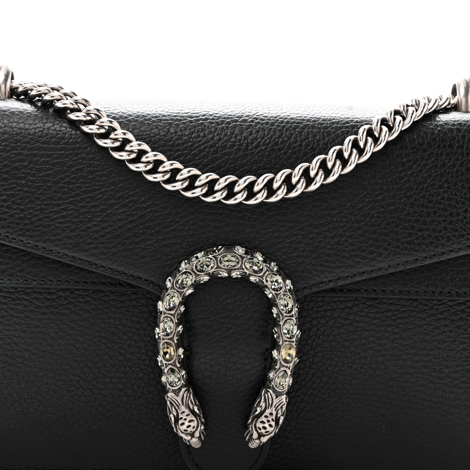 Gucci Pebbled Calfskin Small Dionysus Shoulder Bag Black 8 of 10