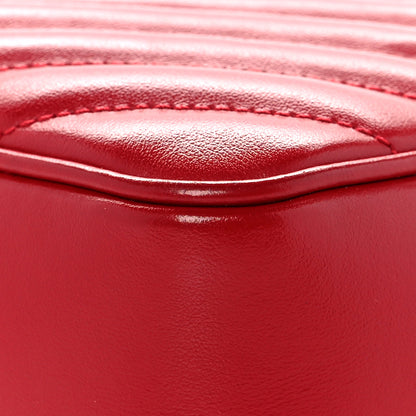Saint Laurent Calfskin Matelasse Monogram Lou Camera Bag Red 9 of 9