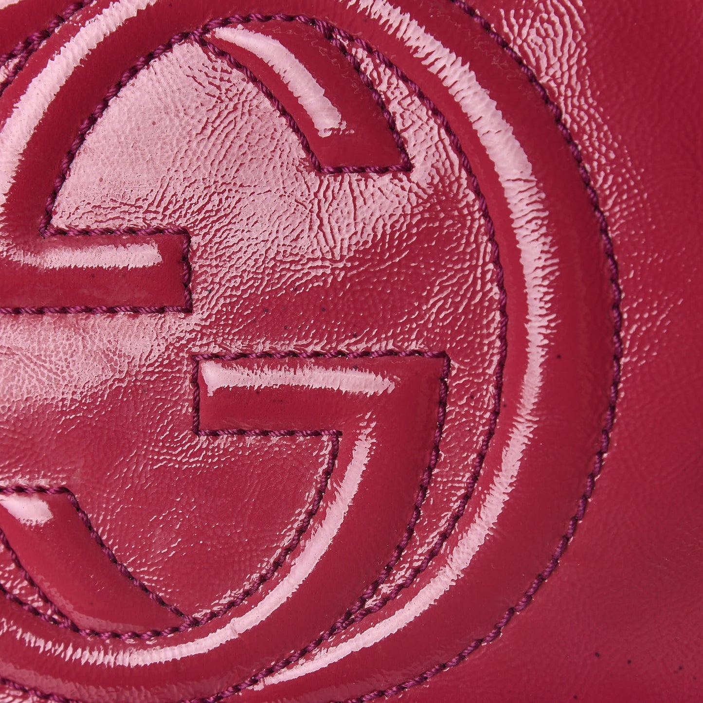 Soft Patent Small Soho Disco Bag Bright Bougainvillea