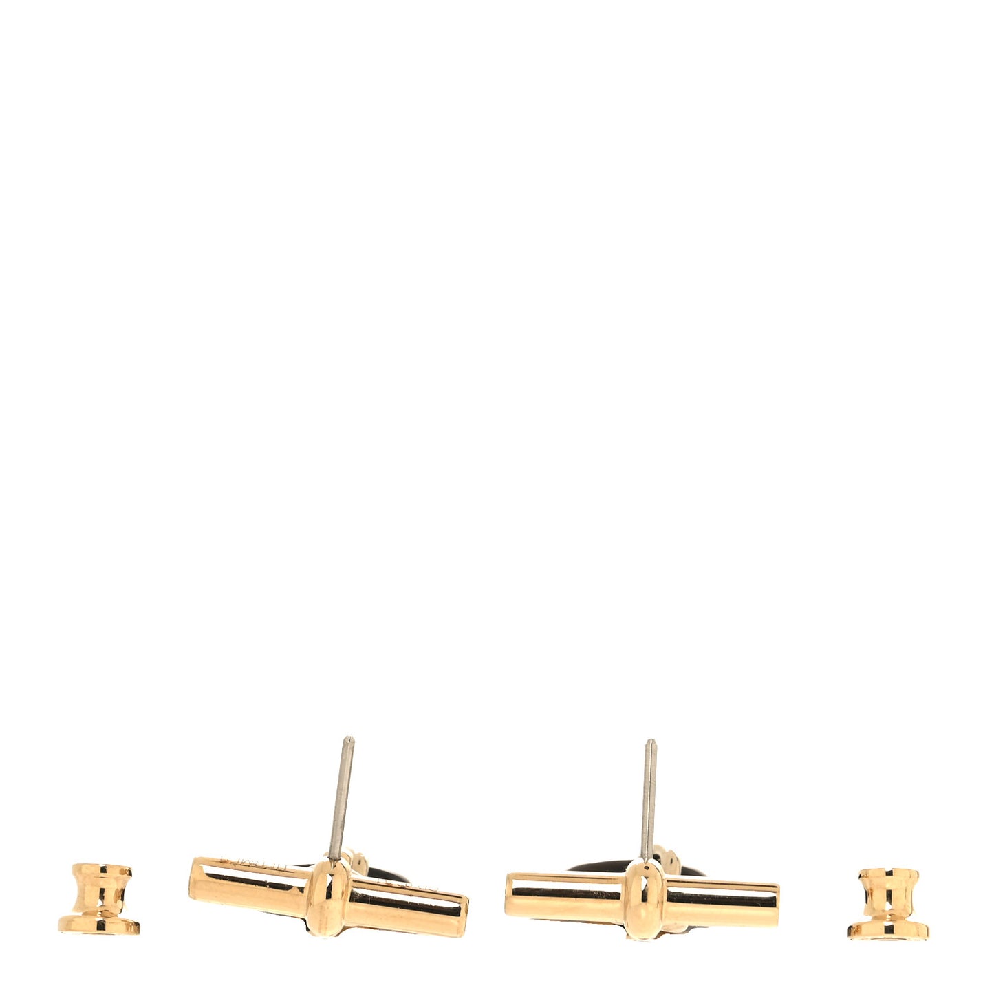 Lacquered Horn Permabrass Small Sur Mer Drop Earrings Gold Black