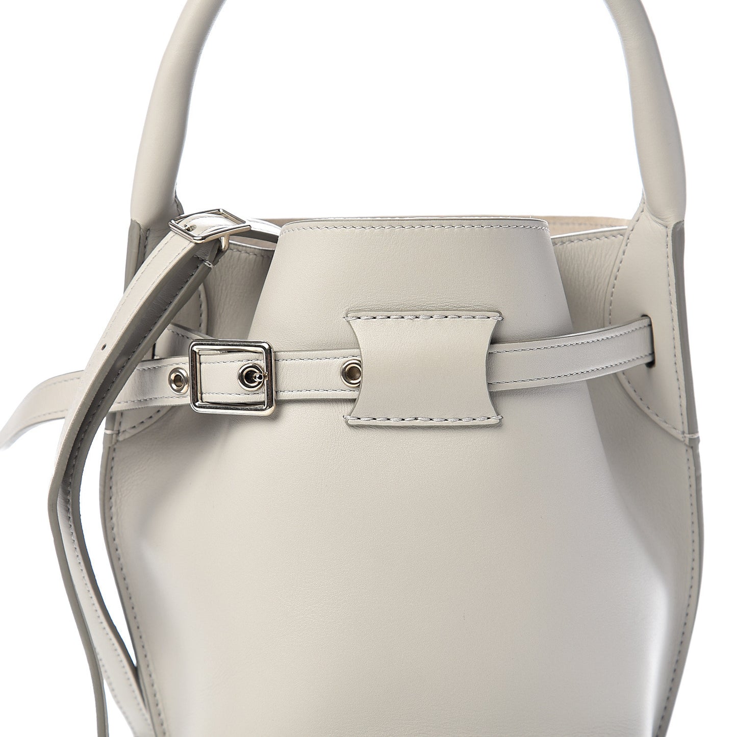 Smooth Calfskin Nano Big Bag Bucket Light Grey
