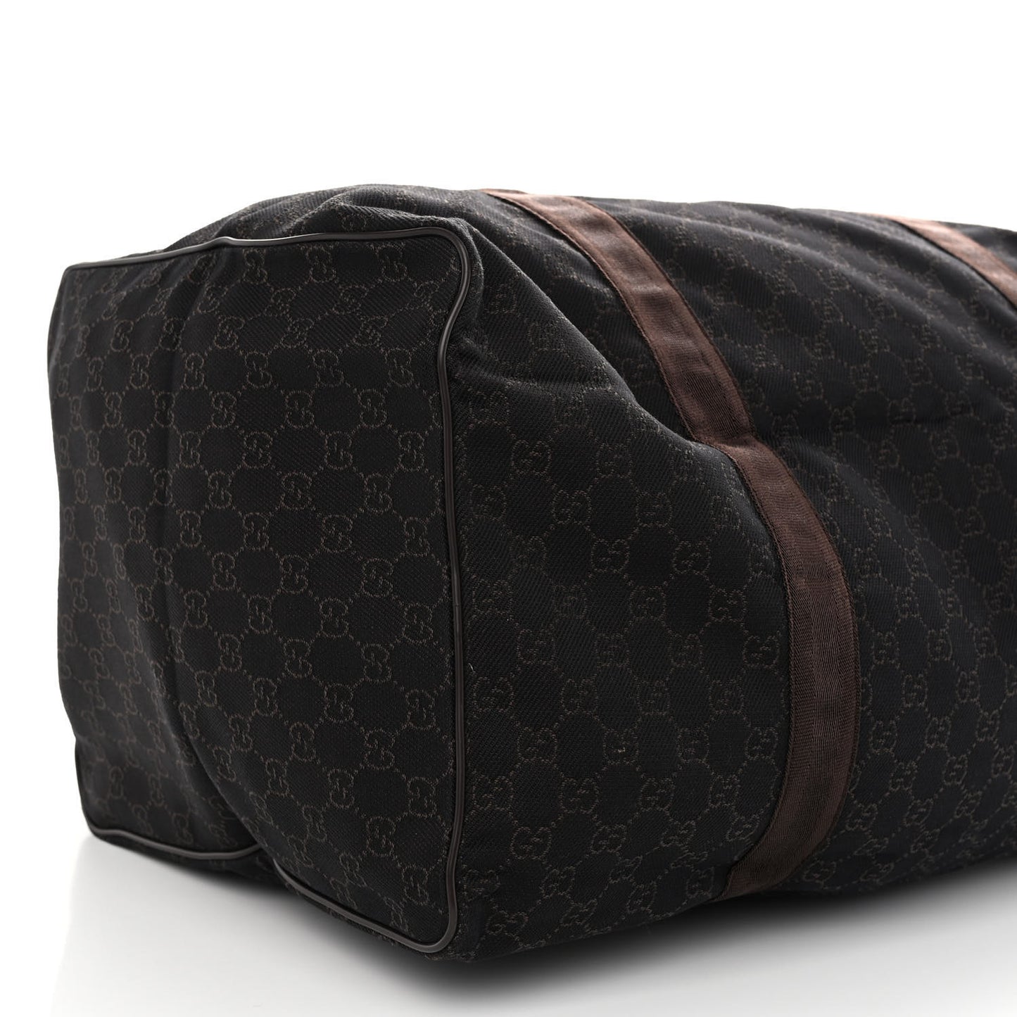 Denim Monogram Large Collapsible Carry On Duffle Bag Brown