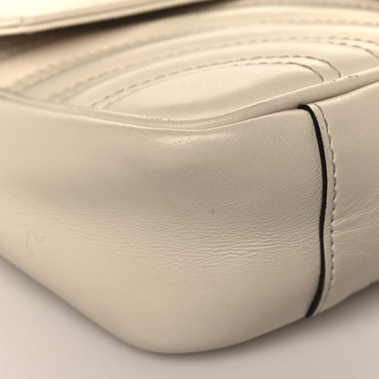 Gucci Calfskin Matelasse Mini GG Marmont Shoulder Bag White 8 of 11