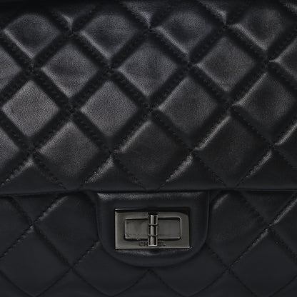 Chanel Lambskin Quilted Jumbo Roll 2.55 Reissue Clutch Black 8 of 10