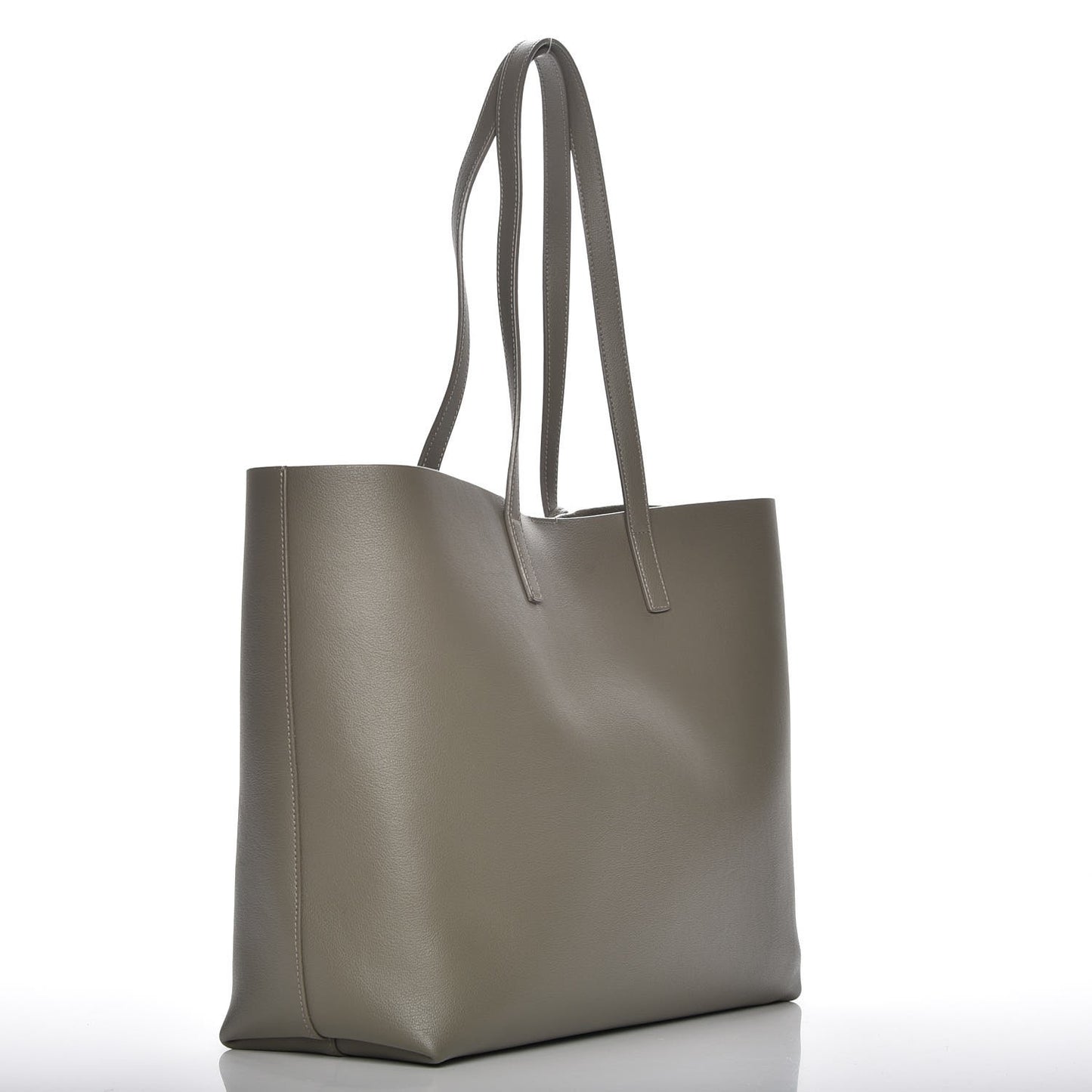 Calfskin Large Shopping Tote Kaki Militaire