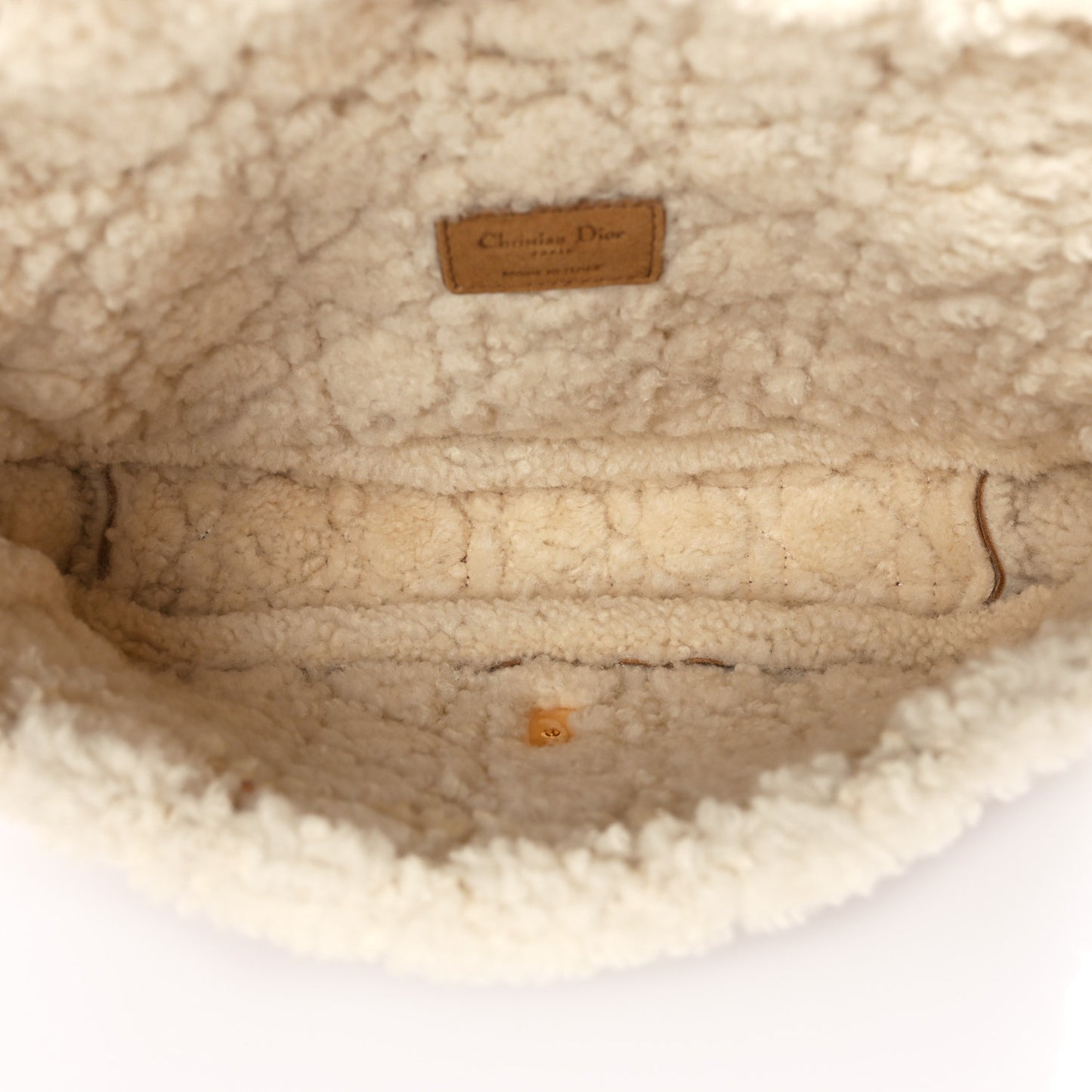Shearling Cannage Large Caro Bag Camel