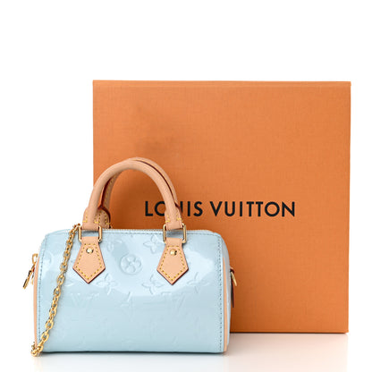 Louis Vuitton Vernis Monogram Nano Speedy Sky 11 of 11