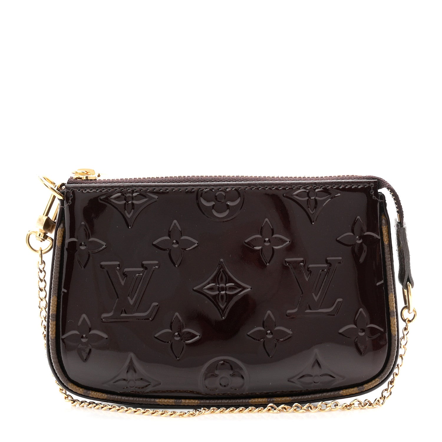 Louis Vuitton Vernis Monogram Mini Pochette Accessories Amarante 1 of 7