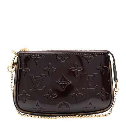 Louis Vuitton Vernis Monogram Mini Pochette Accessories Amarante 1 of 7